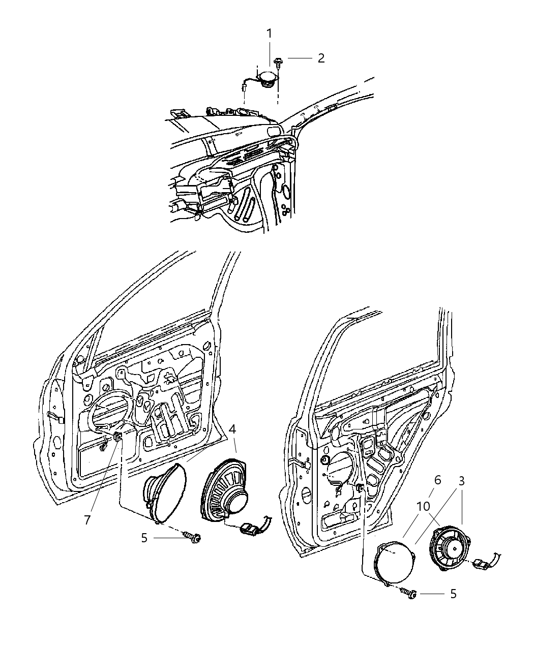 Mopar 56038612AA Speaker-TWEETER