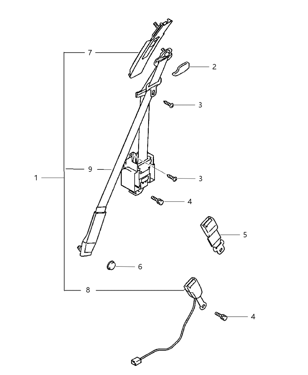 Mopar MR711974 Front Seat Belt