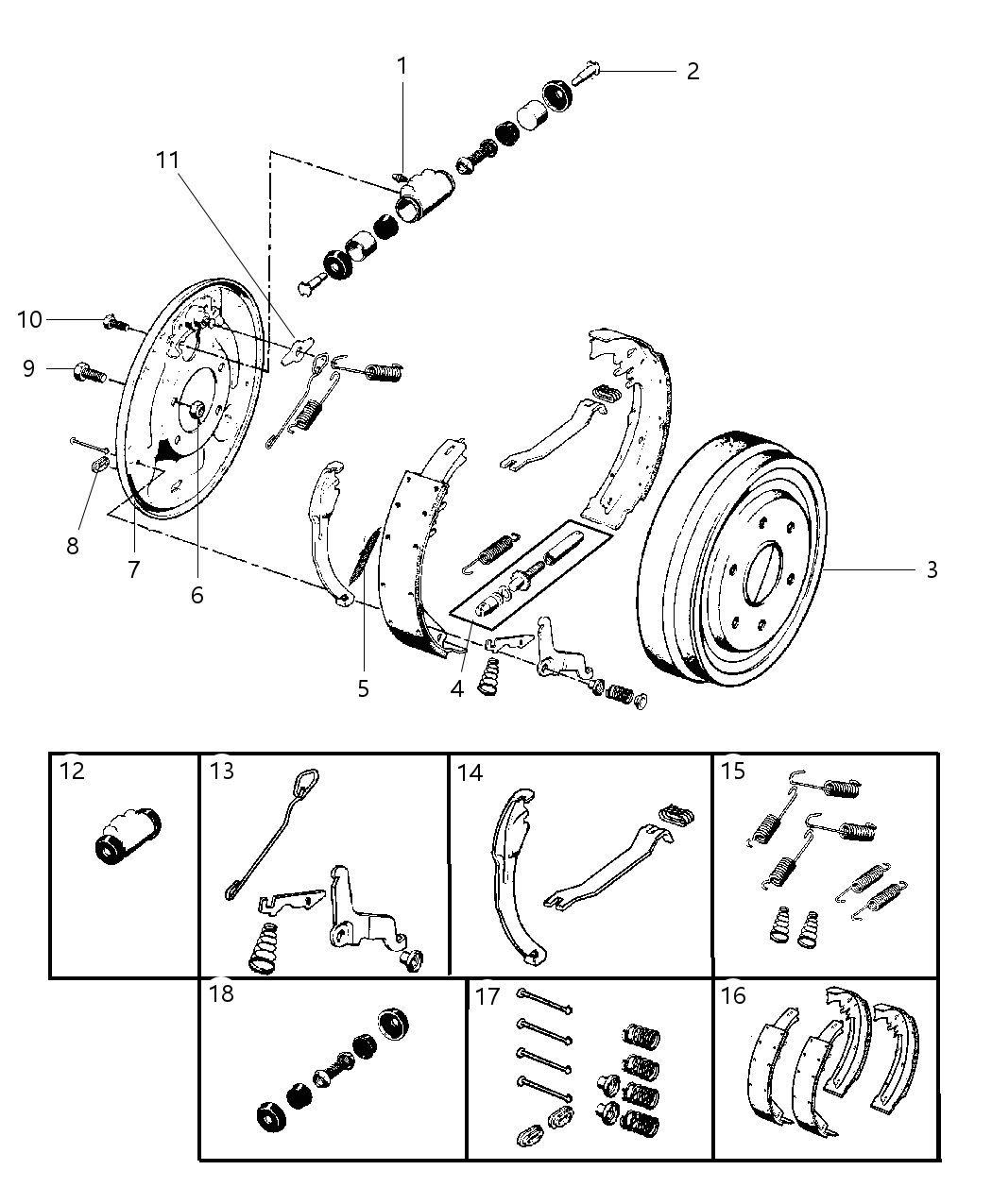 Mopar 5013813AA Shoekit-Brake