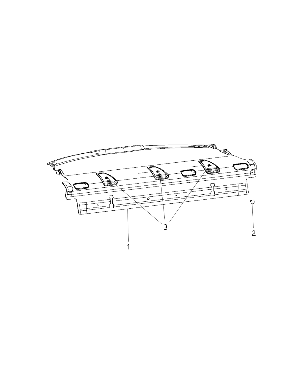 Mopar 5NS85DX9AN Panel-Rear Shelf
