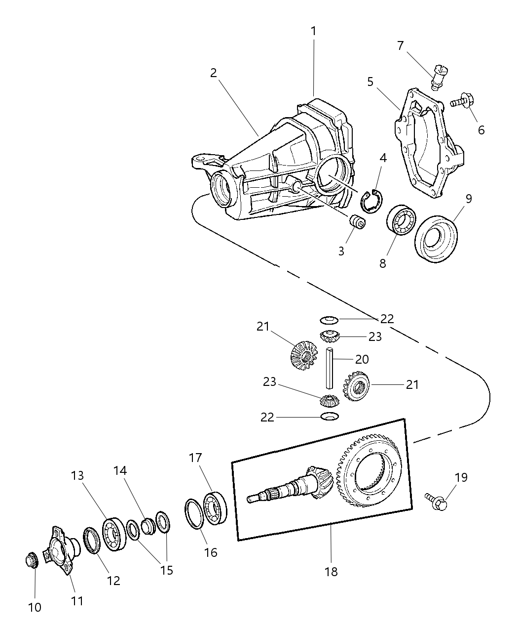 Mopar 68042188AA Differential-Rear Axle