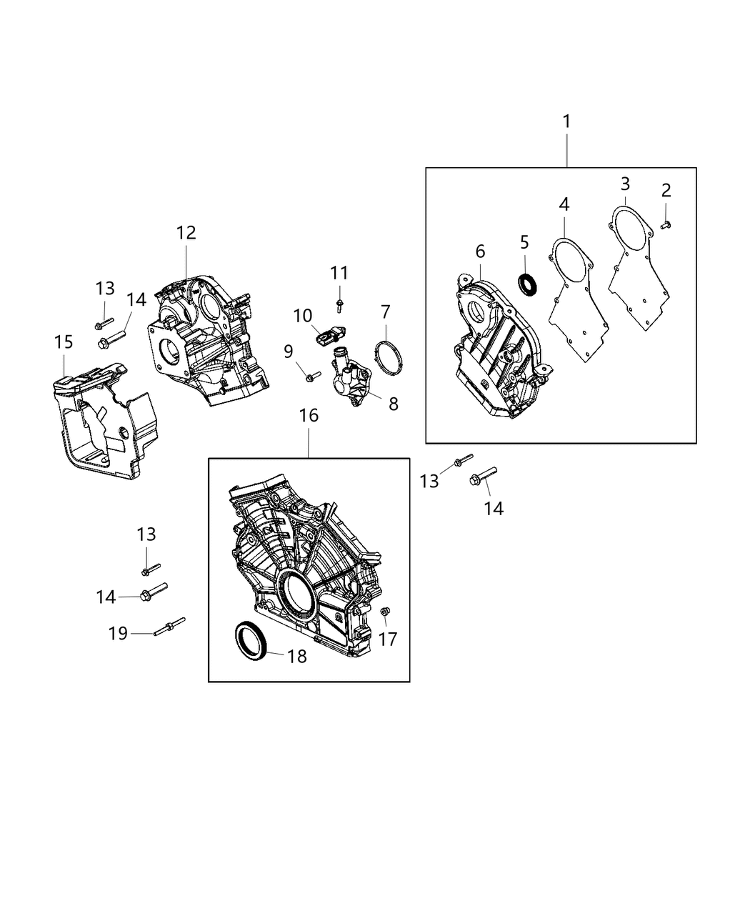 Mopar 68504223AA Cover-Chain Case