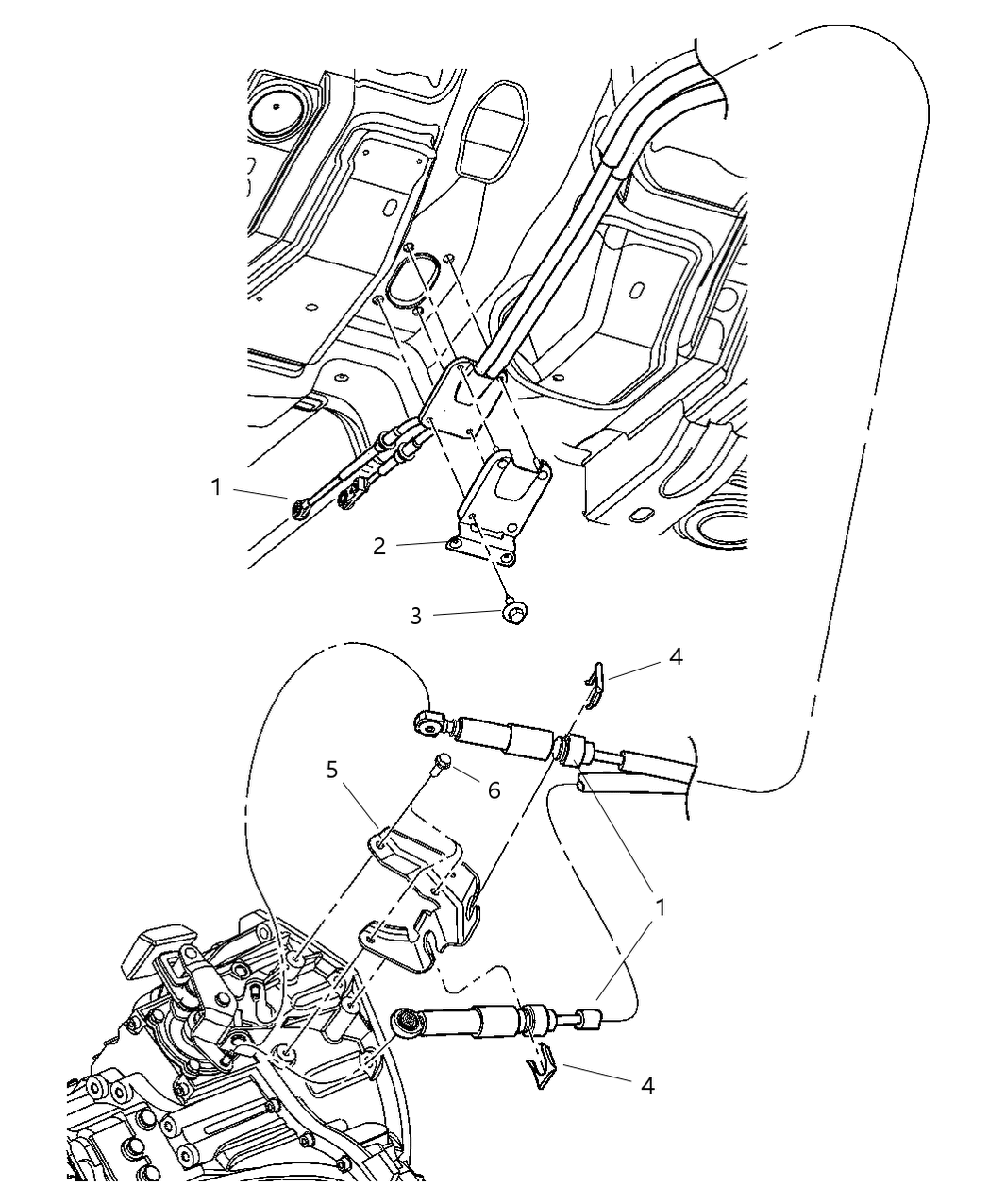 Mopar 4668845AC Bracket-Transmission Control Cable