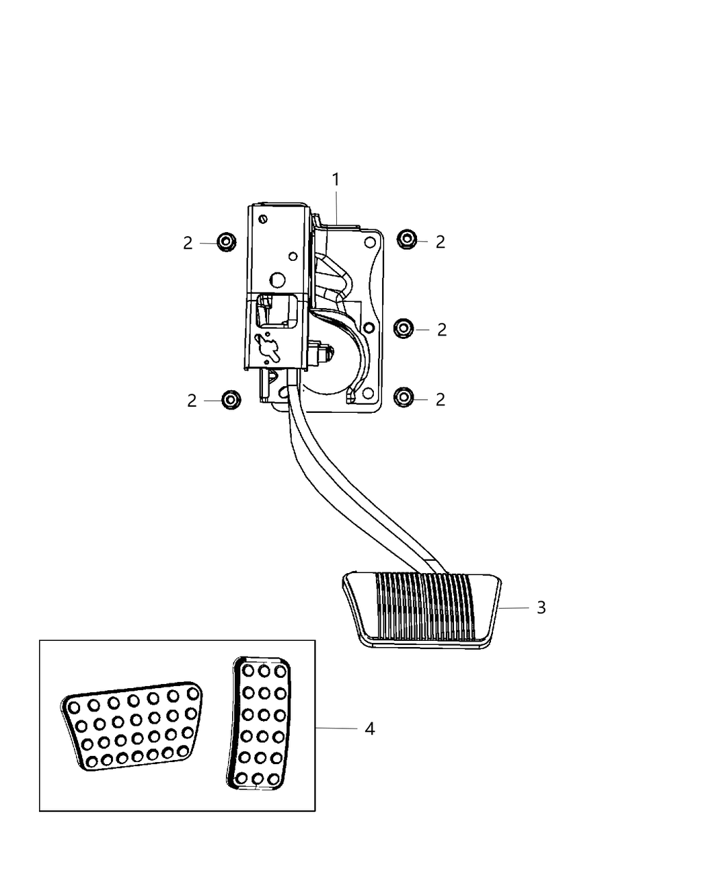 Mopar 4581587AA Overlay-Brake And Accelerator Pads