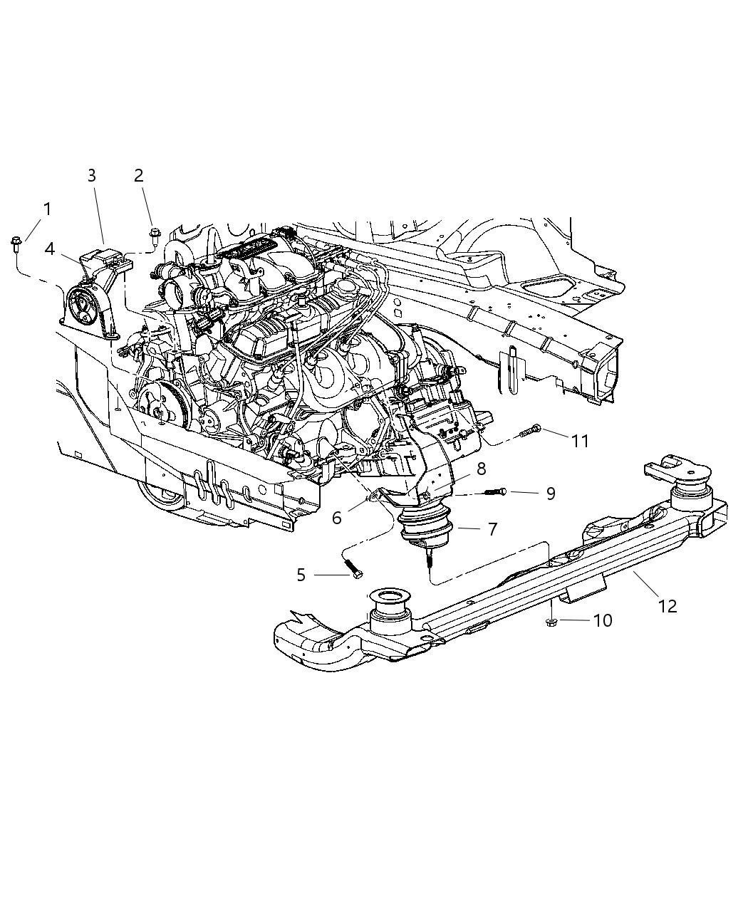 Mopar 4809994AA INSULATOR-Engine Support