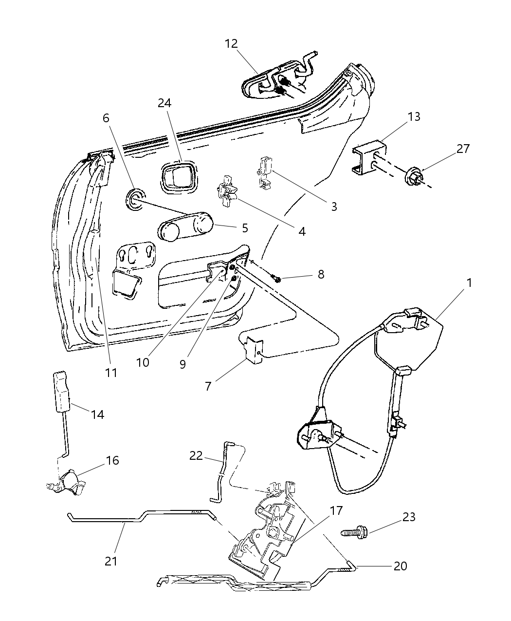 Mopar KR66TCN Handle-Rear Door Exterior