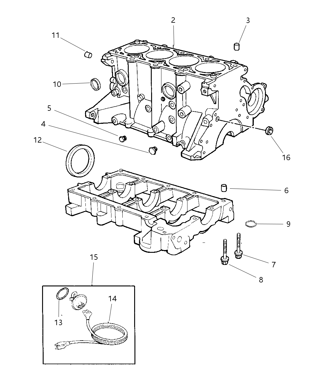 Mopar 4798967AB Gasket Pkg-Engine Lower