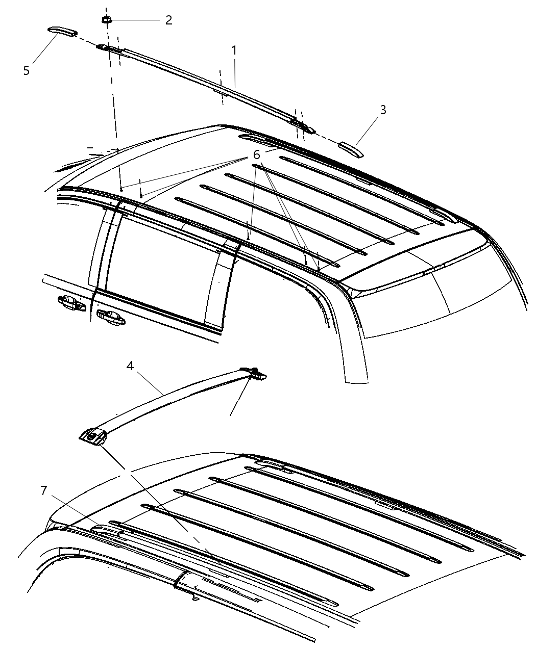 Mopar 5113212AC Side Rail-Luggage Rack Side