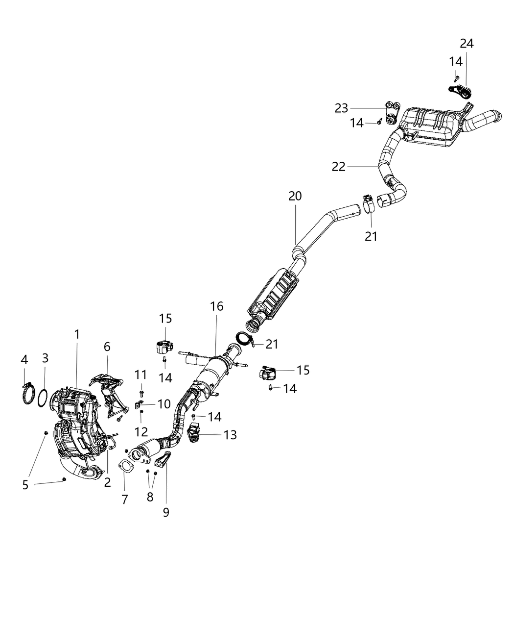 Mopar 68328732AF Exhaust Pipe