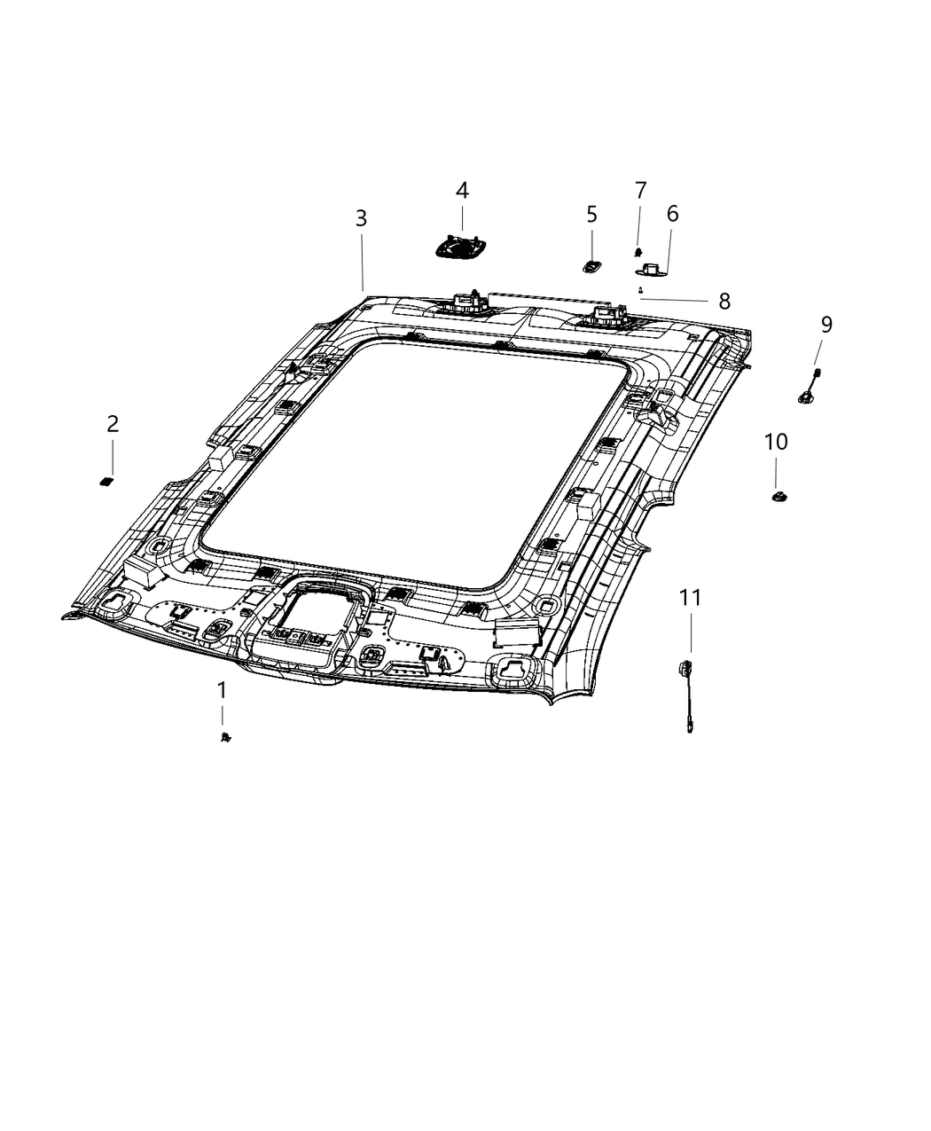 Mopar 7EK07HL1AA Headliner