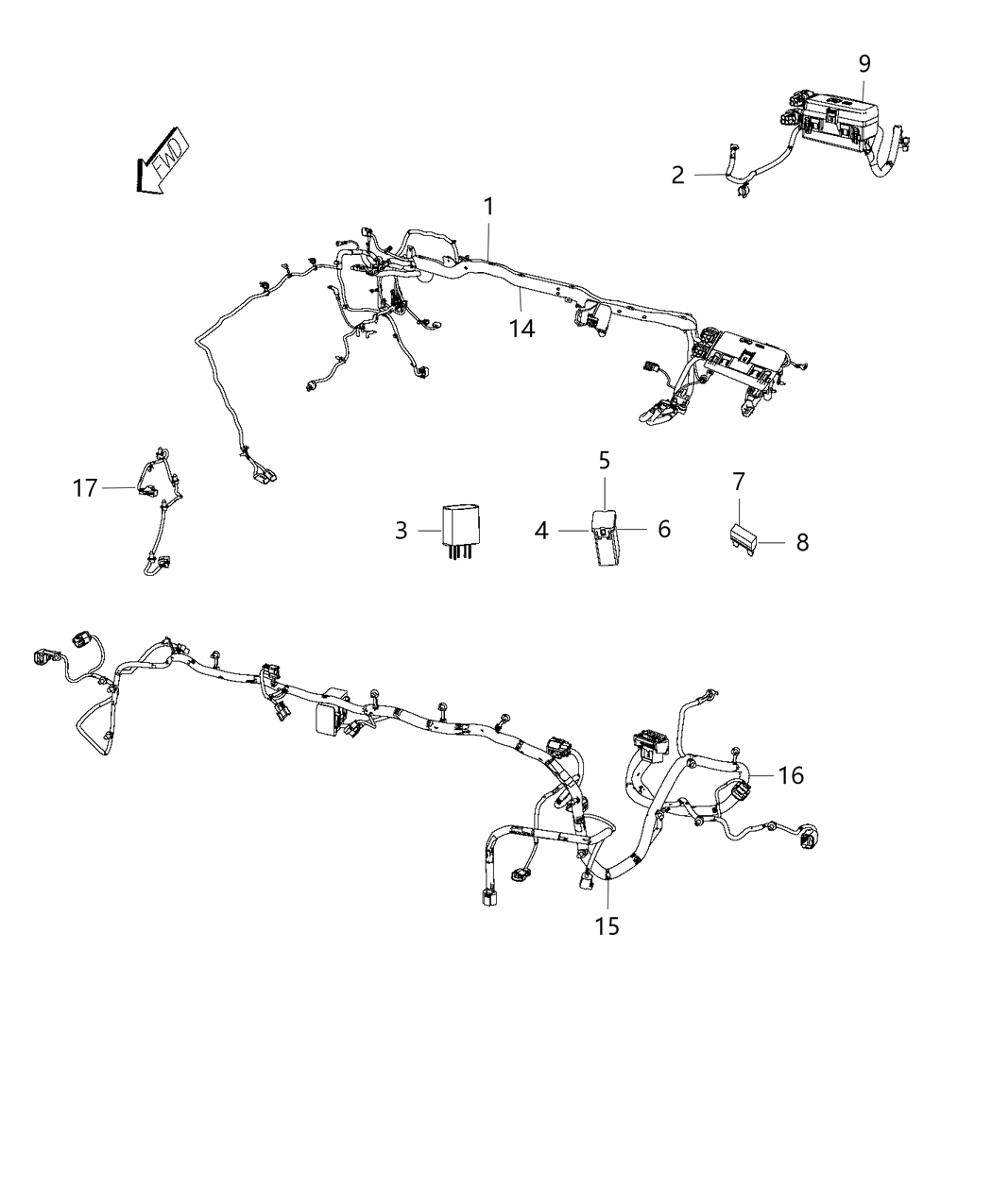 Mopar 68265119AA Front End Module