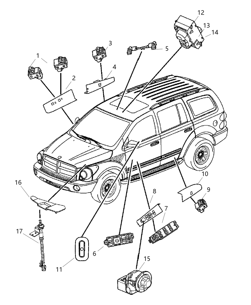 Mopar 4602616AB Switch-Power LIFTGATE