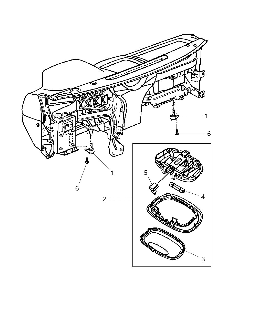 Mopar 5JG651L2AA Lamp-Dome And Reading
