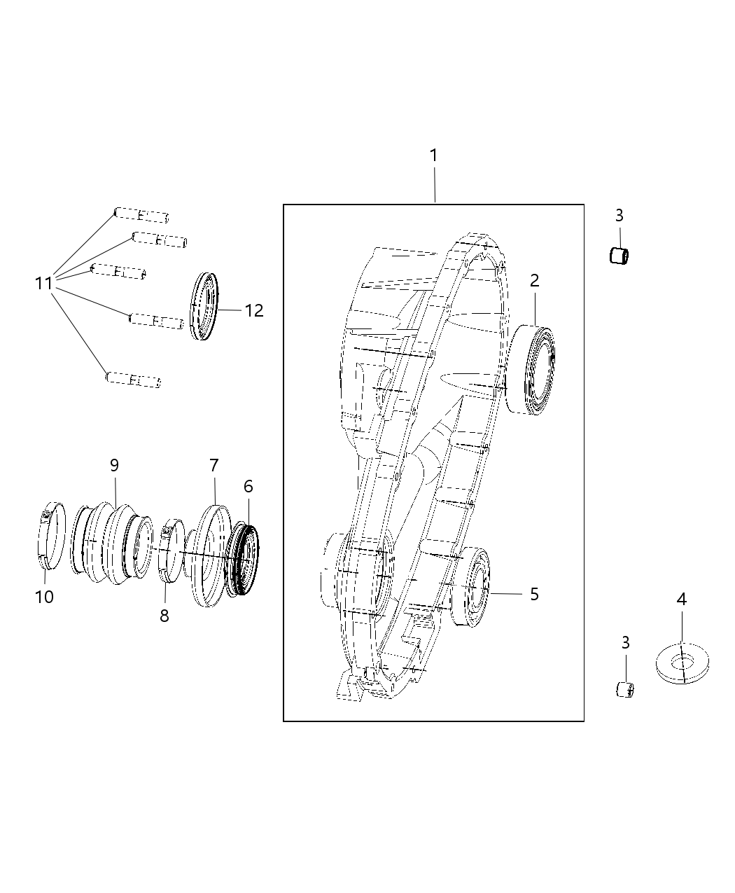 Mopar 68042764AA Bearing-Output Shaft