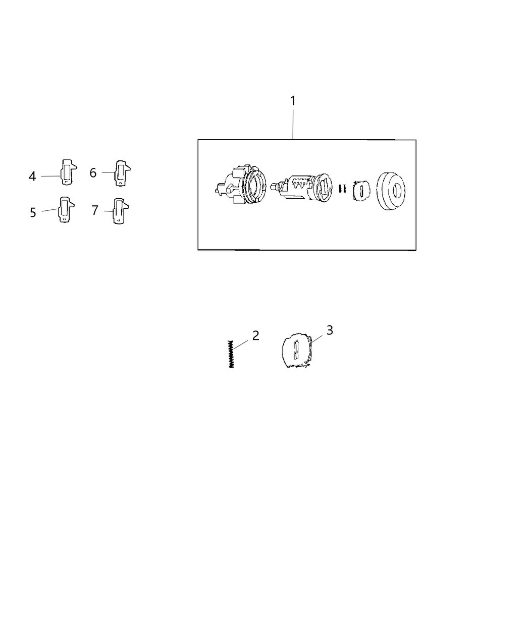 Mopar 68065479AD RETAINER-Door Lock Cylinder