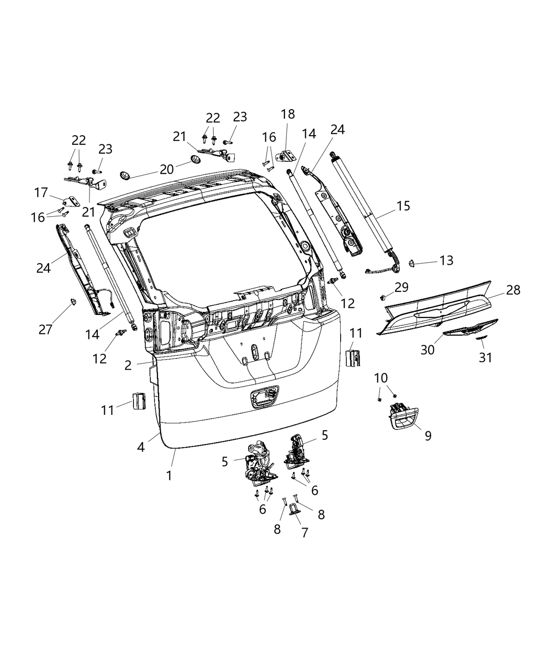 Mopar 6EQ66NRVAB APPLIQUE-License Lamp