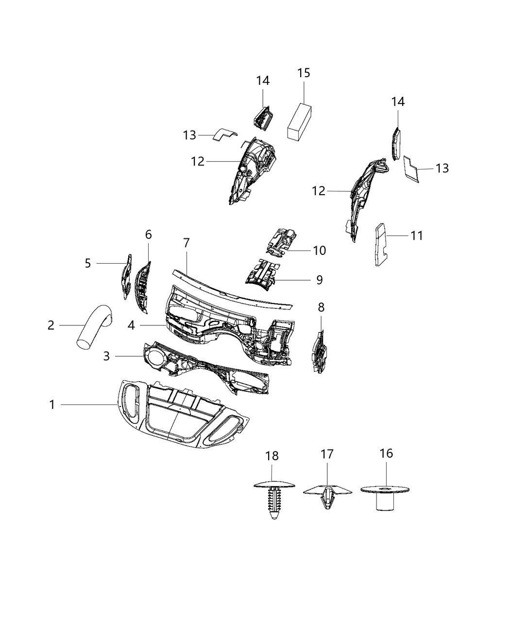 Mopar 55197422AB Insulation-Side Panel