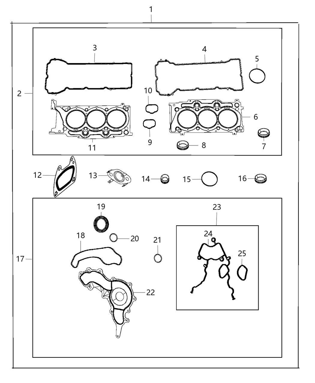 Mopar 68410629AA GSKT Pkg-Engine