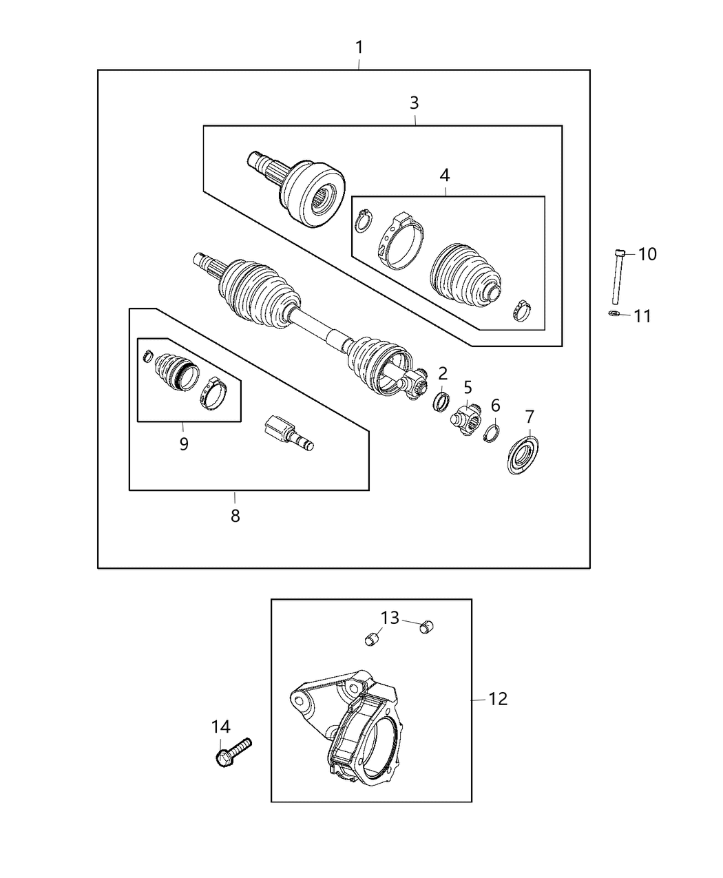 Mopar 6107201AA Bolt-DRIVESHAFT Support