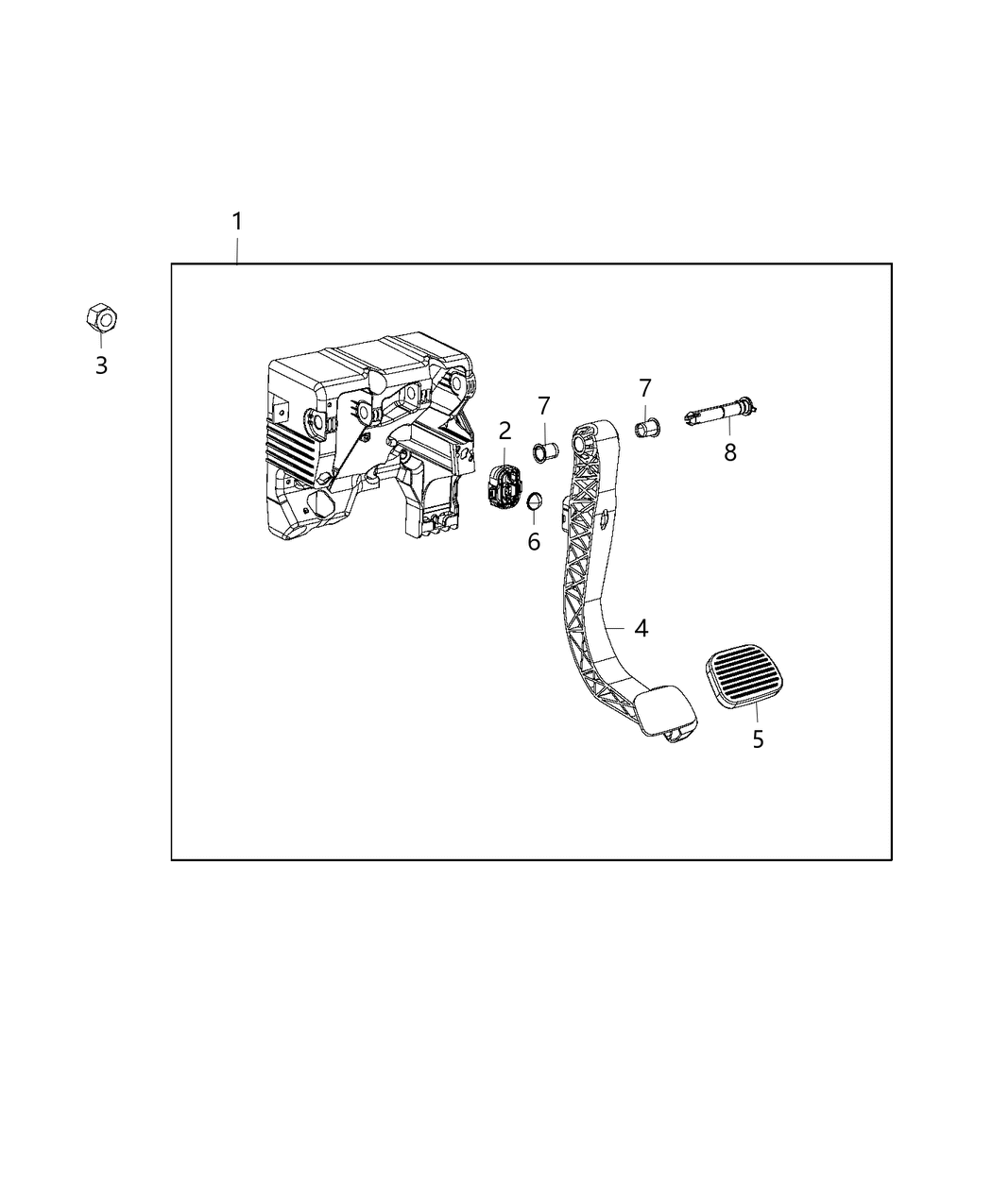 Mopar 68224487AA Pedal-Brake