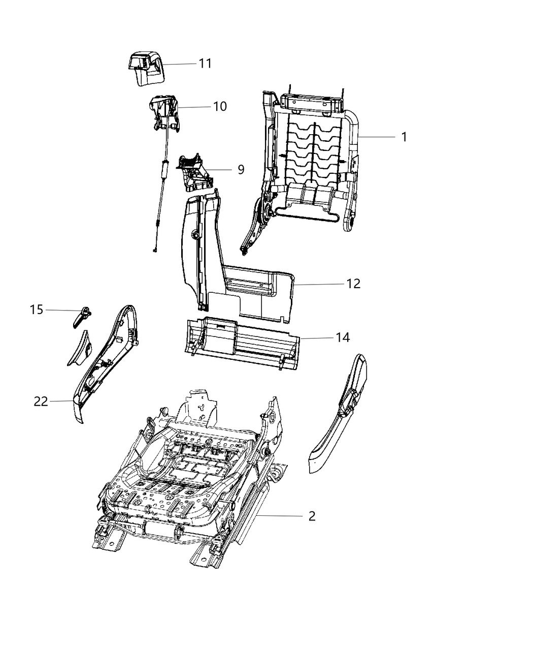 Mopar 68024926AA Bar-Seat ADJUSTER Handle