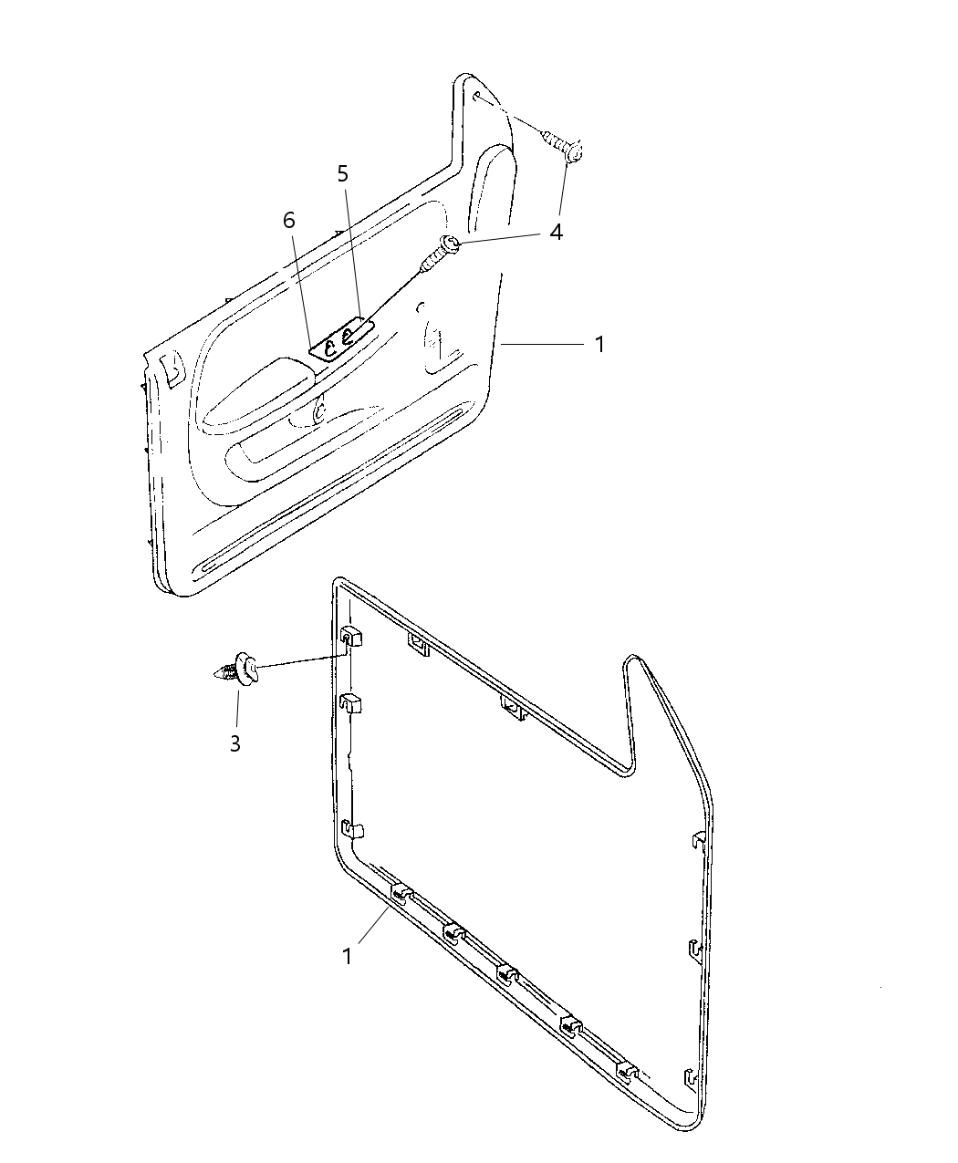 Mopar PL80TC3 Panel Door Trim Front