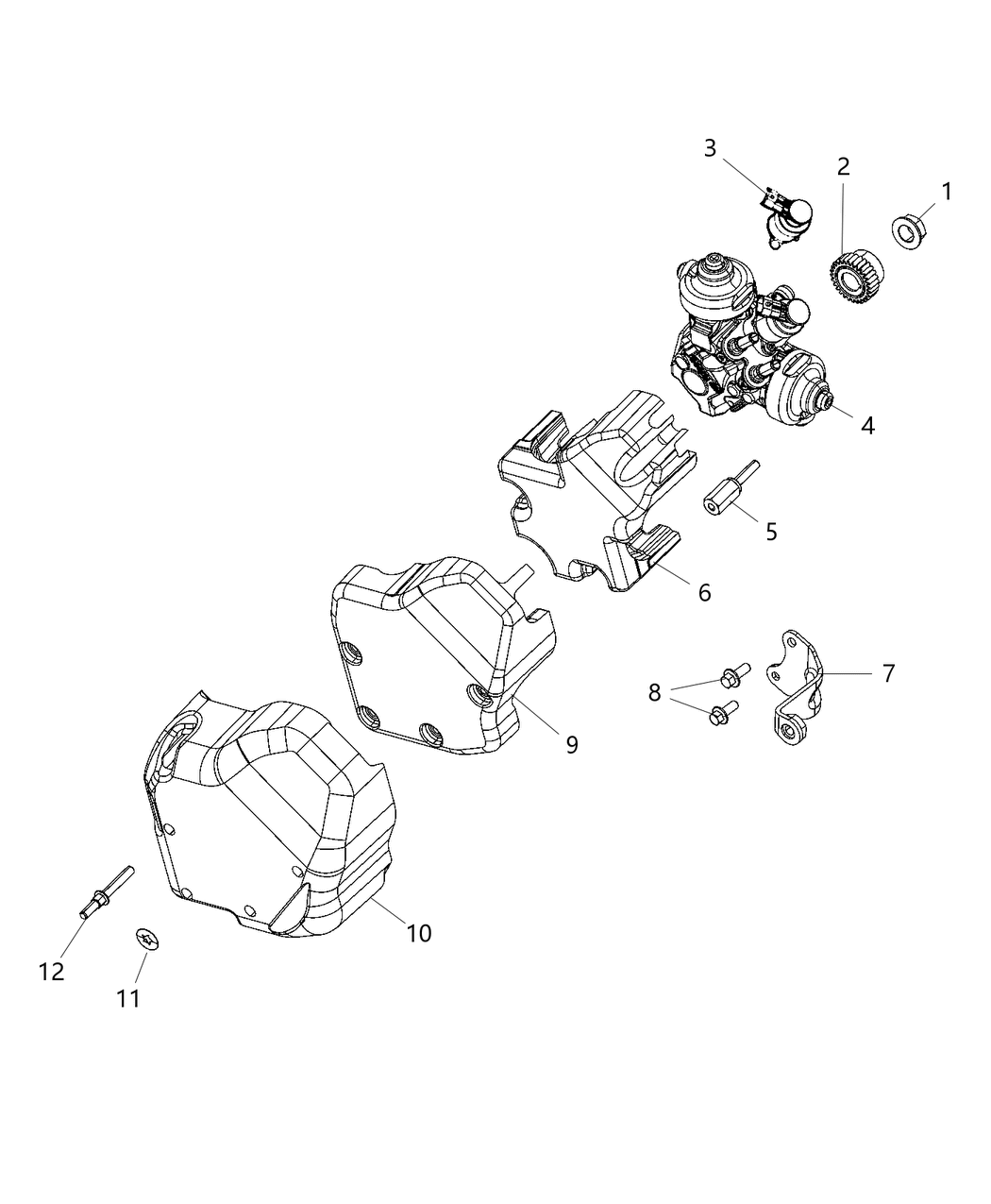 Mopar 68148327AA Nut-Fuel Injection Pump