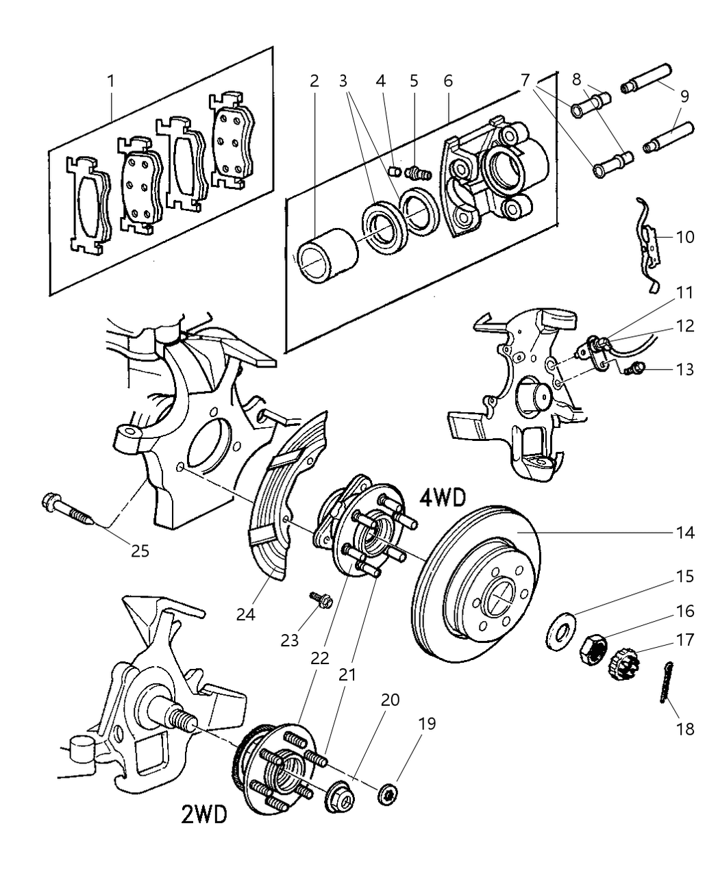 Mopar 5093797AA Adapter-Disc Brake CALIPER