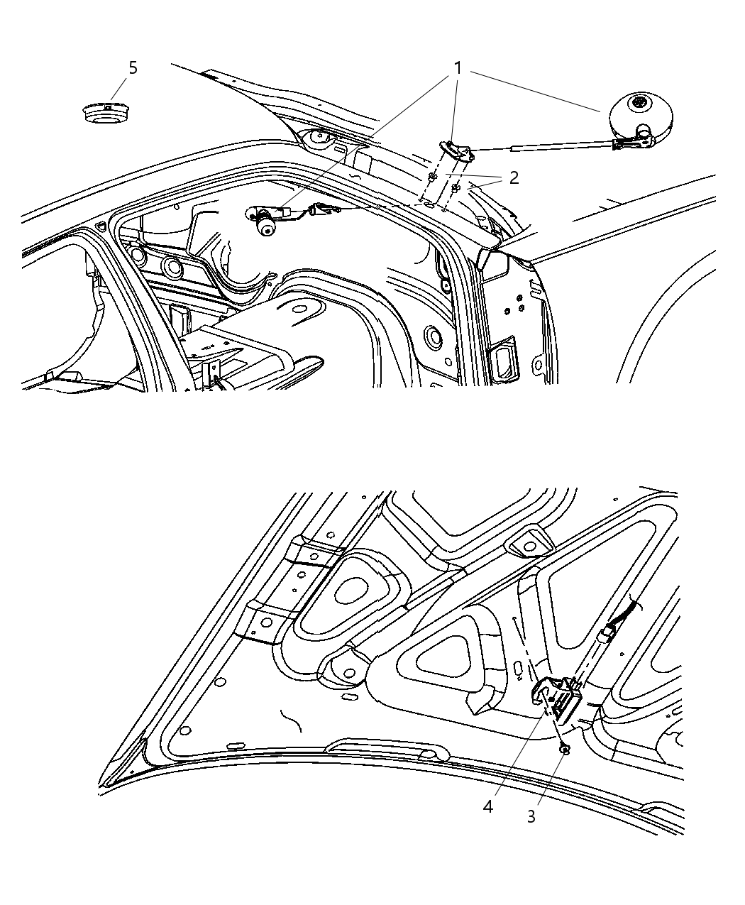 Mopar 4806244AD SPOTLAMP-A-Pillar Mounted