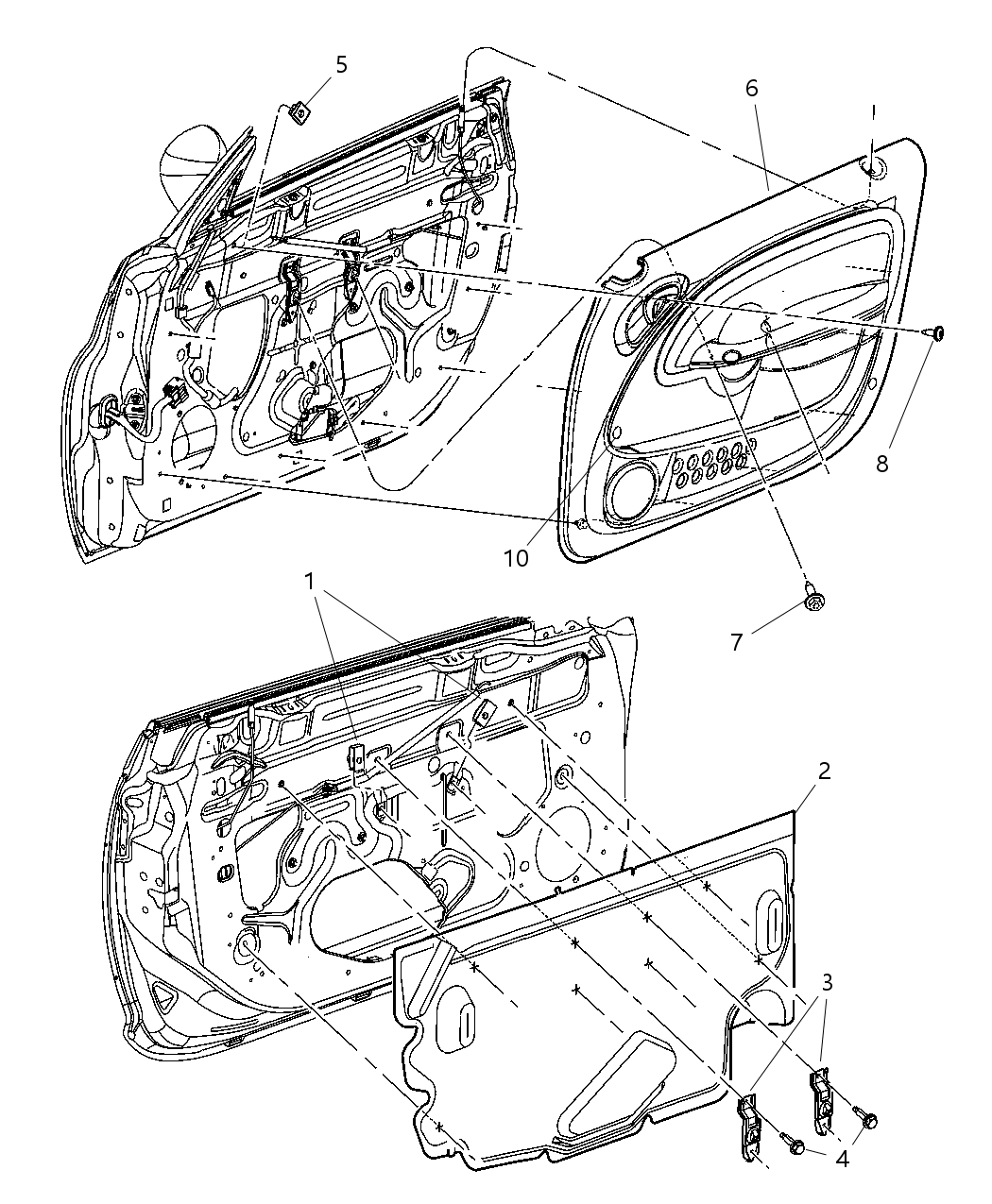 Mopar XC891DVAA Panel-Door Trim Front