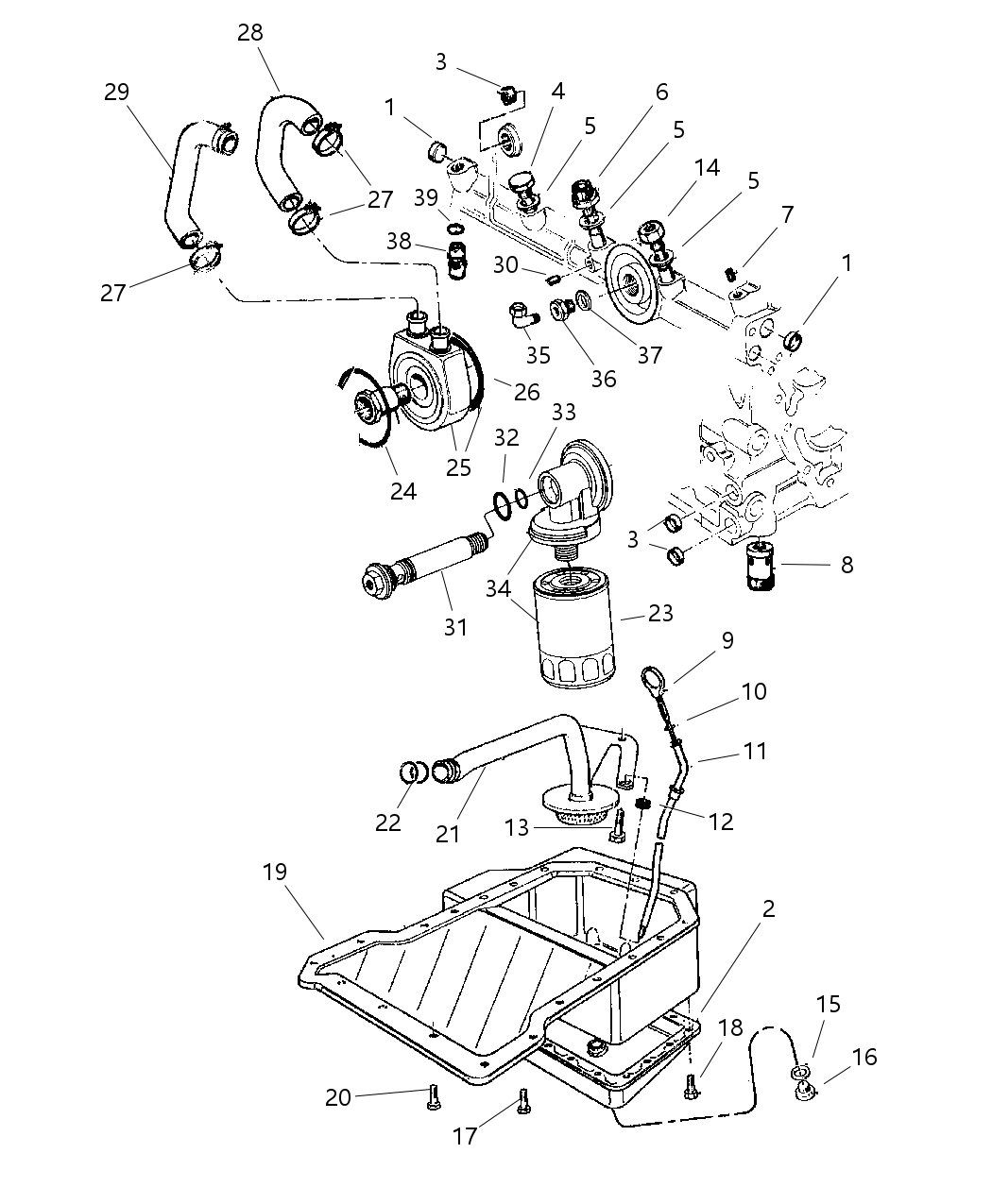 Mopar 4886305AA Gasket-Oil Filter Adapter