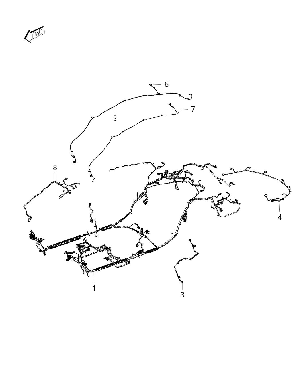 Mopar 68174578AC TROUGH-Wiring