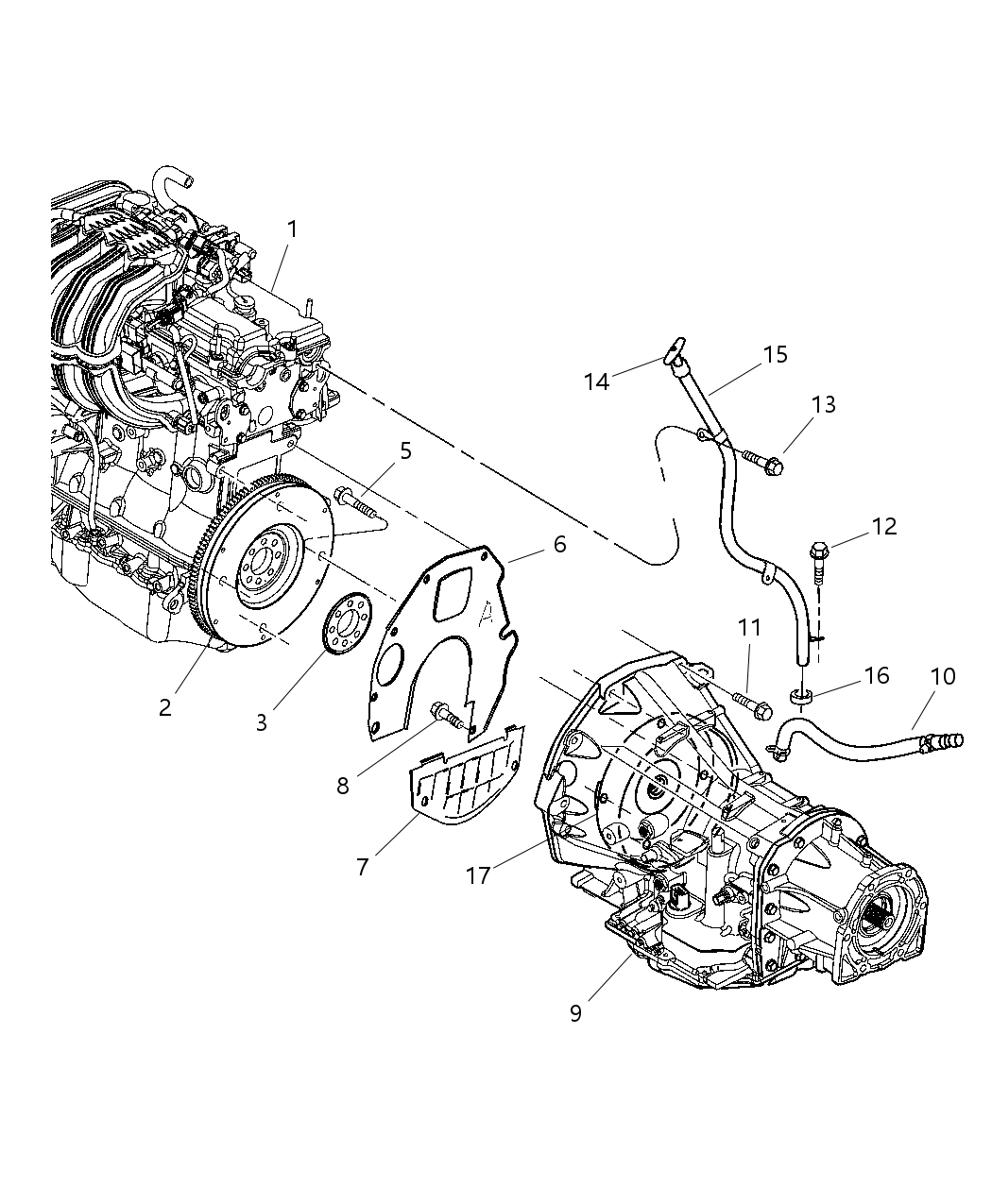 Mopar 52104429AB Tube-Transmission Oil Filler