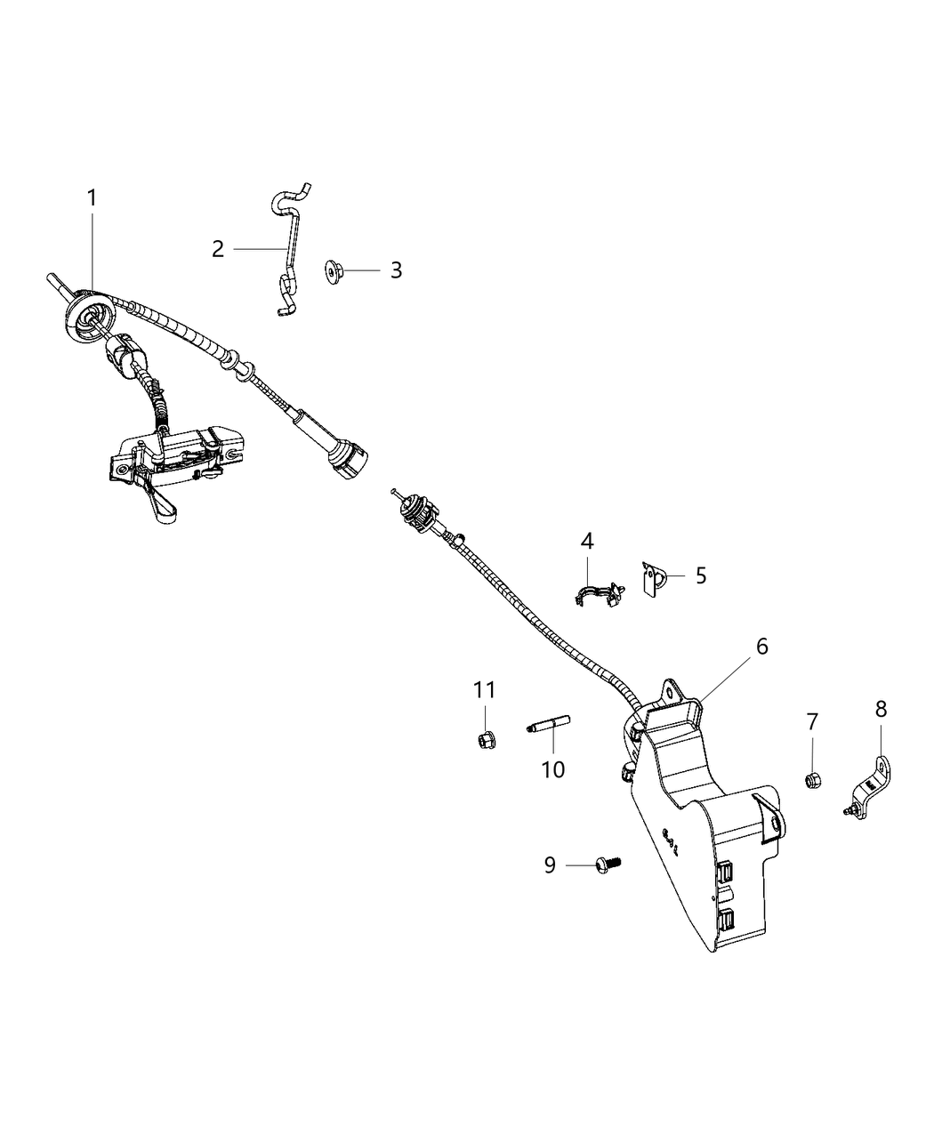 Mopar 68350303AC Transmission Gearshift Control Cable