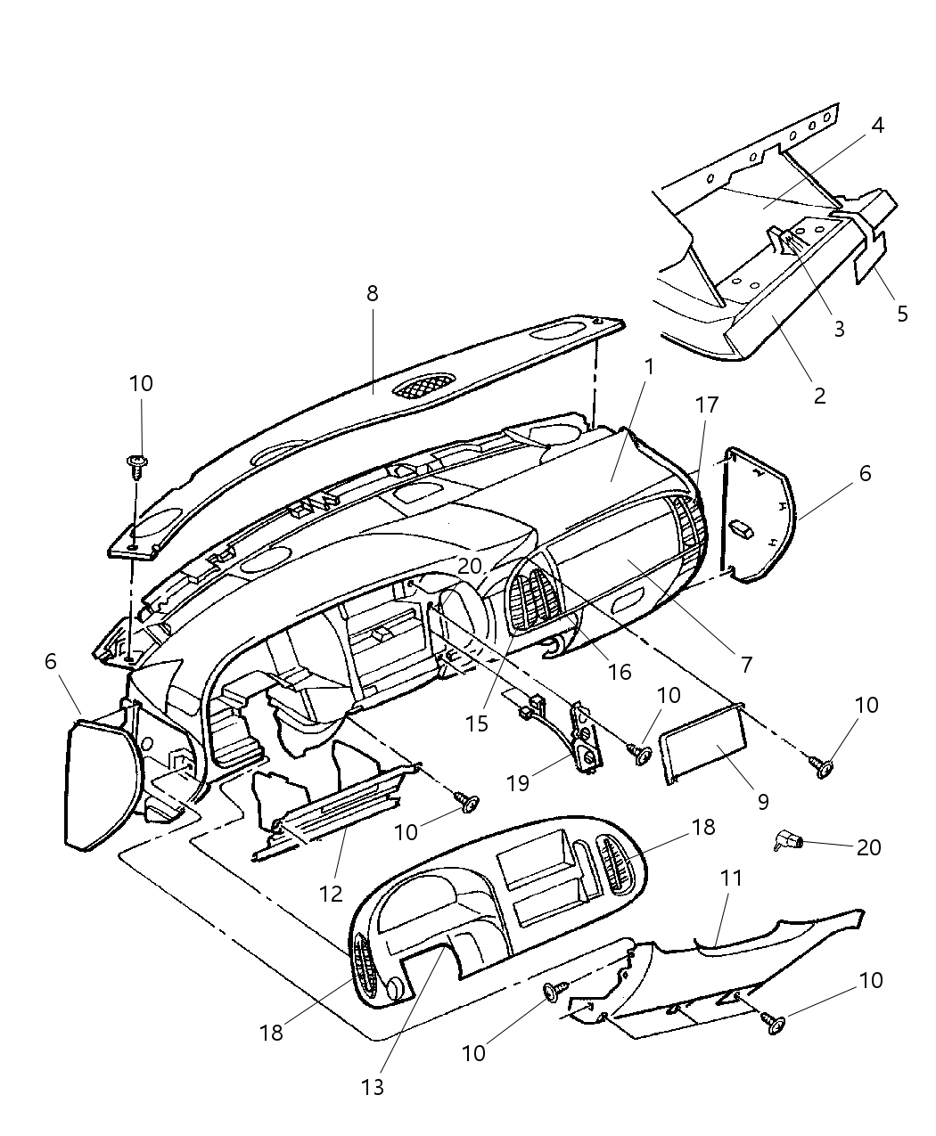 Mopar 55347194 Bracket-Instrument Panel