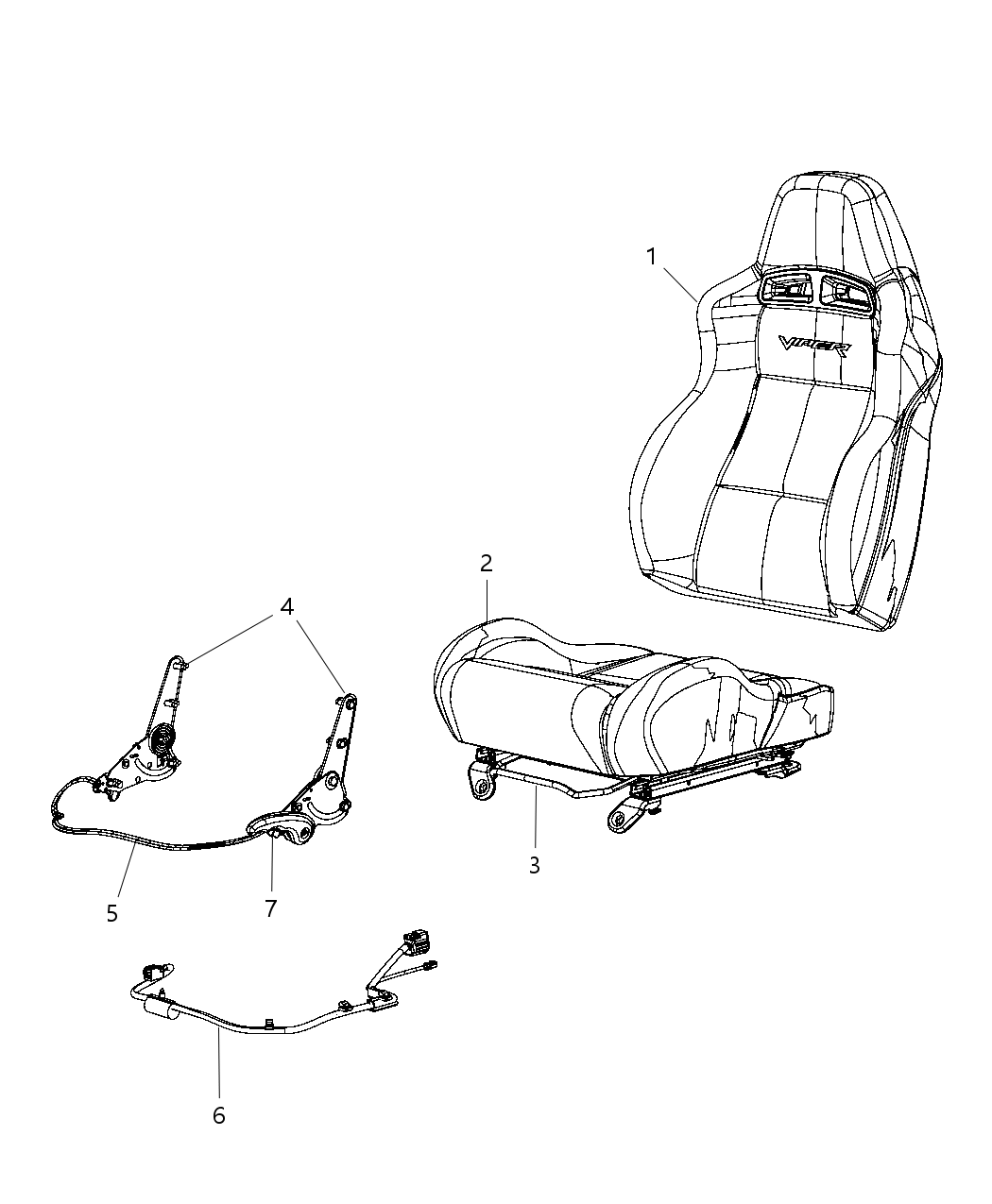 Mopar 68027816AA Cable-RECLINER