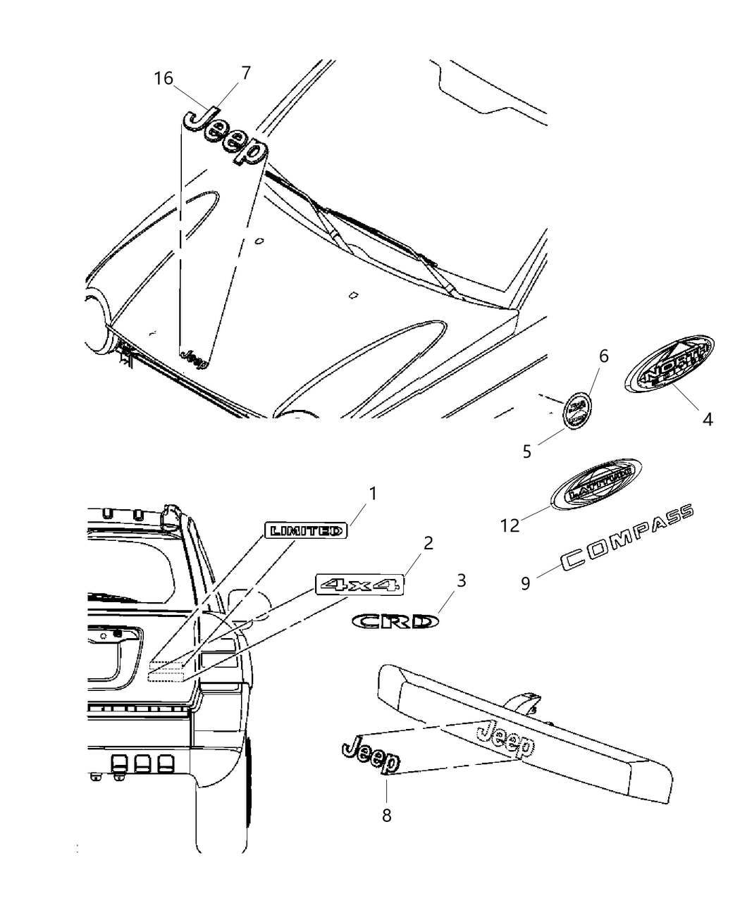 Mopar 68223427AA Nameplate