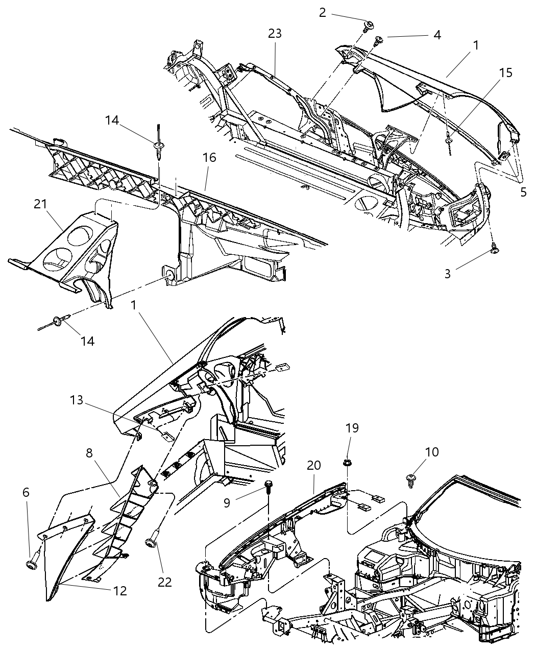 Mopar 4865636AI Support-Fender