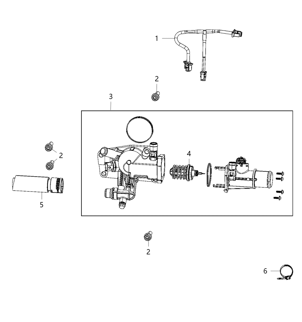 Mopar 68319891AA Tube-THERMOSTAT Housing