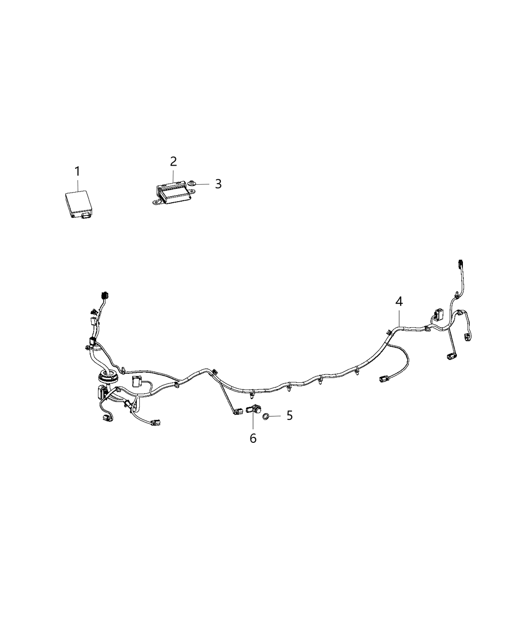 Mopar 68140270AD Wiring-Rear FASCIA