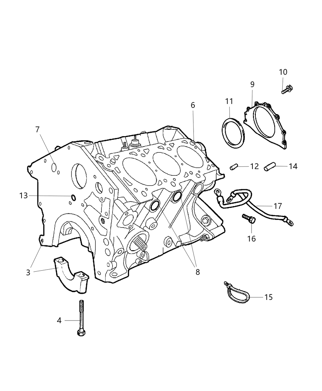 Mopar 5073135AA Engine-Short