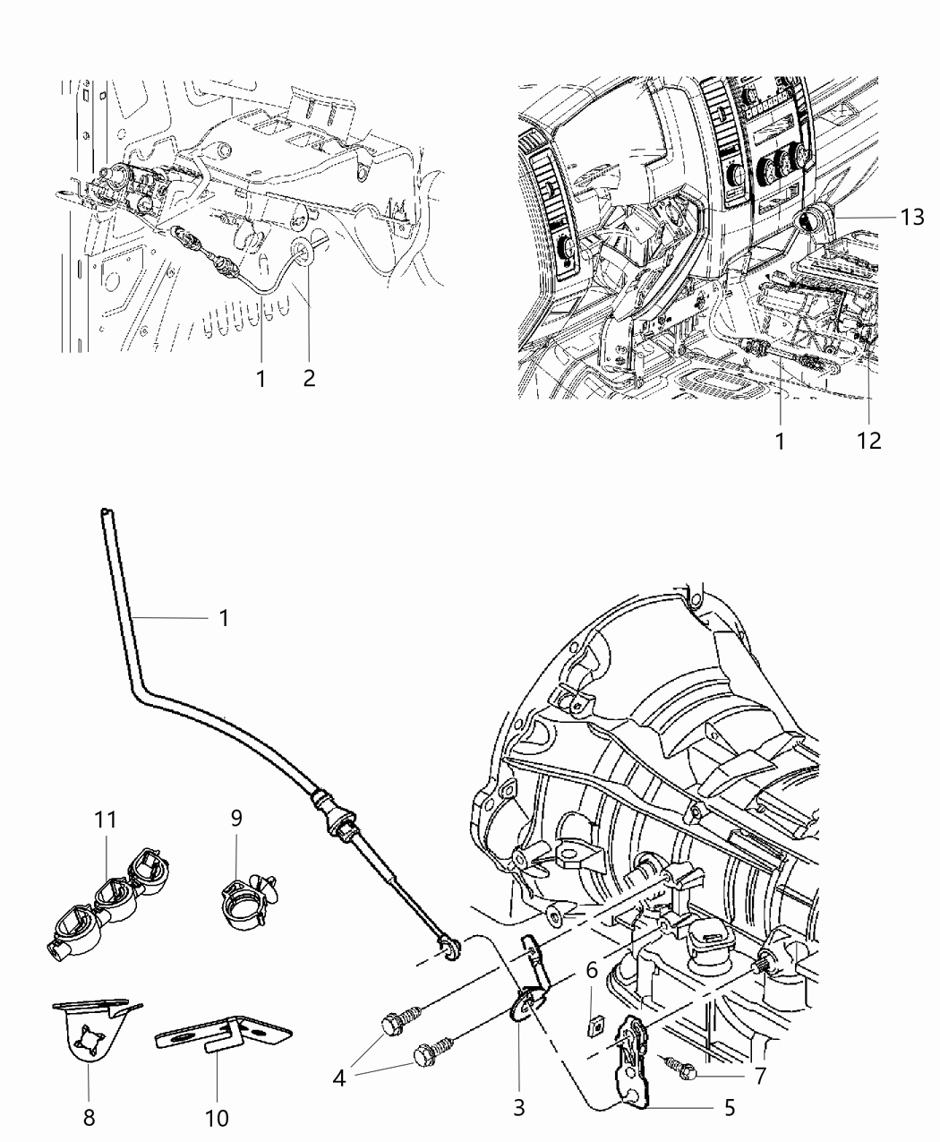 Mopar 68080743AA Clip-Cable Routing