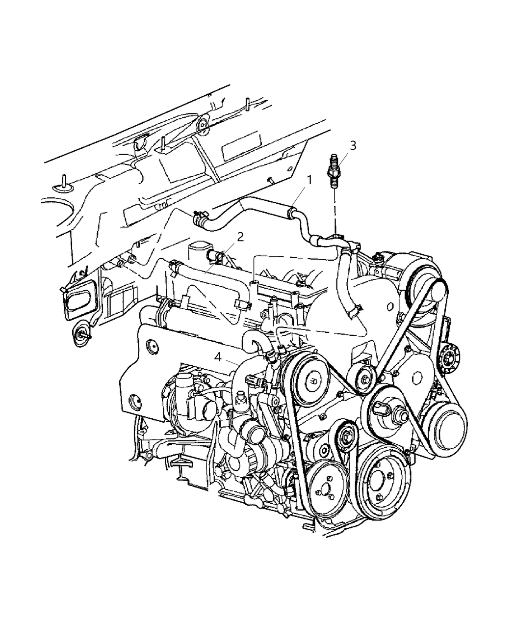 Mopar 55038332AA Hose-Heater Supply