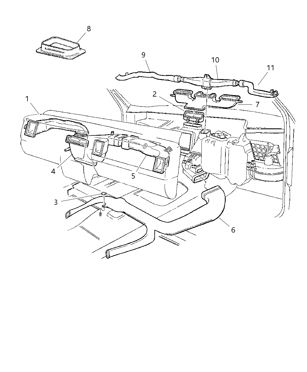 Mopar 55116239AC Duct-Floor