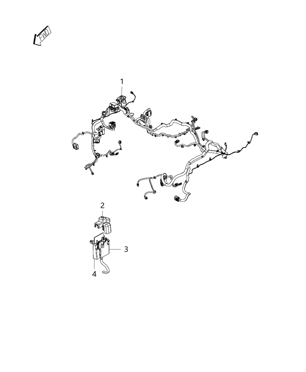 Mopar 68251691AD Wiring-HEADLAMP To Dash