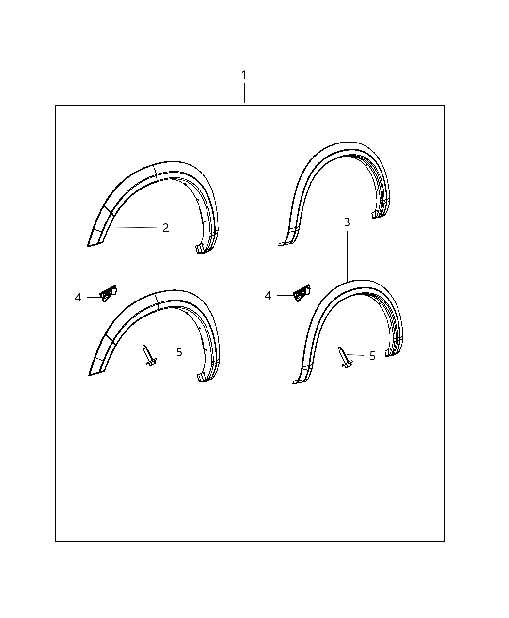 Mopar 82211720AB MOULDING Kit-Wheel Lip Opening