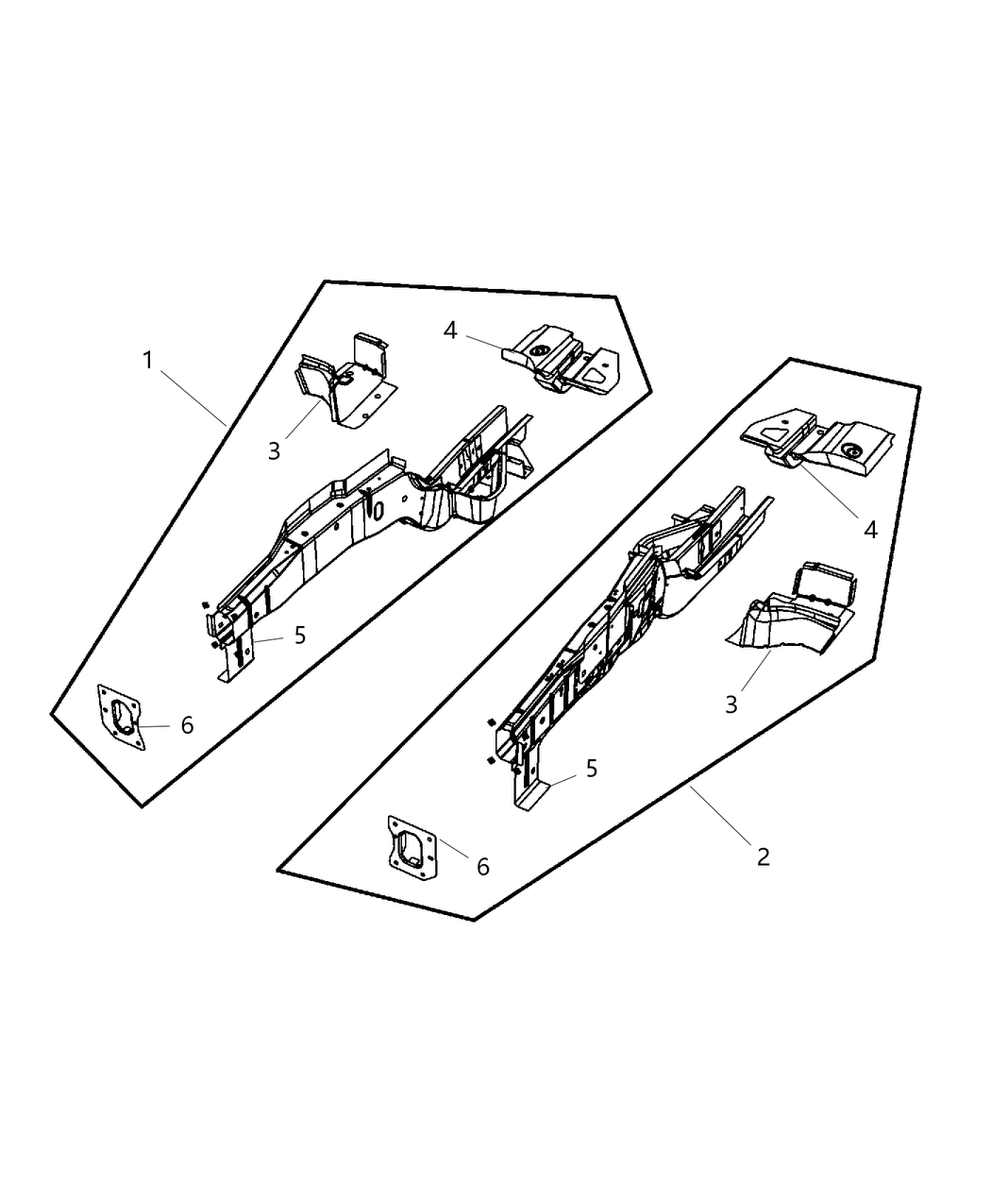Mopar 5109226AA CROSSMEMBER-Floor Pan