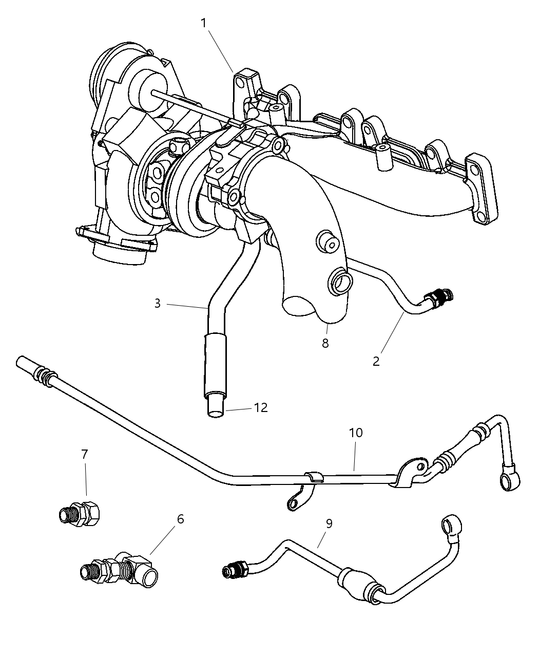 Mopar 4852405AC Tube-Water Outlet