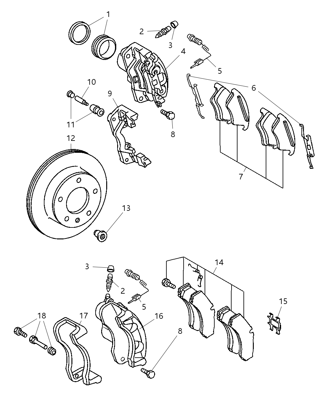 Mopar VVA03602AA Disc Brake Pad Kit