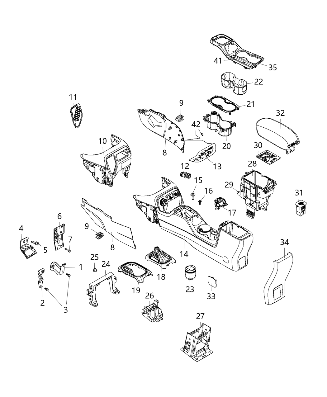 Mopar 6TD90PR3AA Console-Floor Console